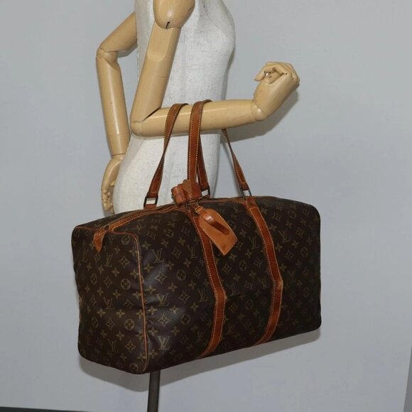 LOUIS VUITTON Monogram Sac Souple 45 Boston Bag